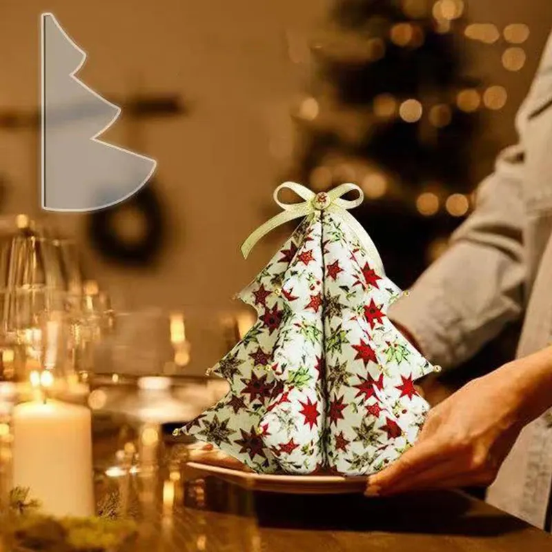 YOMDID Christmas Tree Sewing Patterns Acrylic Template DIY Christmas Tree Quilting Templates Knitting Stencil Decor Sewing Tools