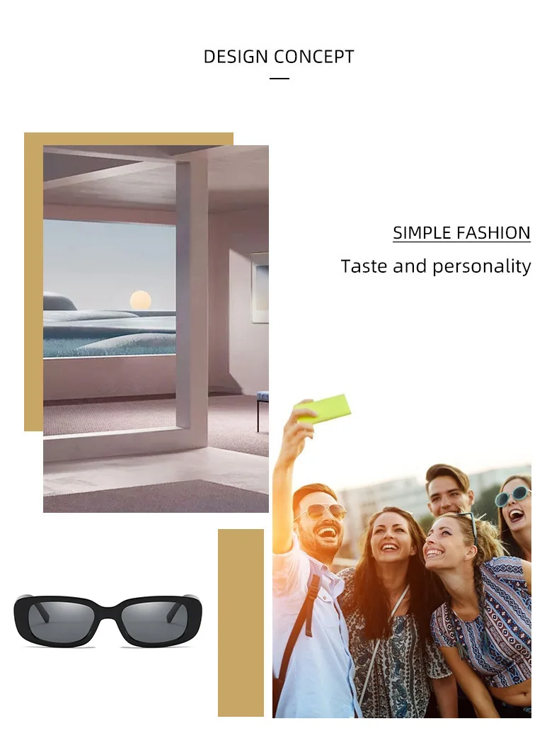 Steampunk Rectangle Sunglasses For Men And Women Uv400 Protection_voghion.com