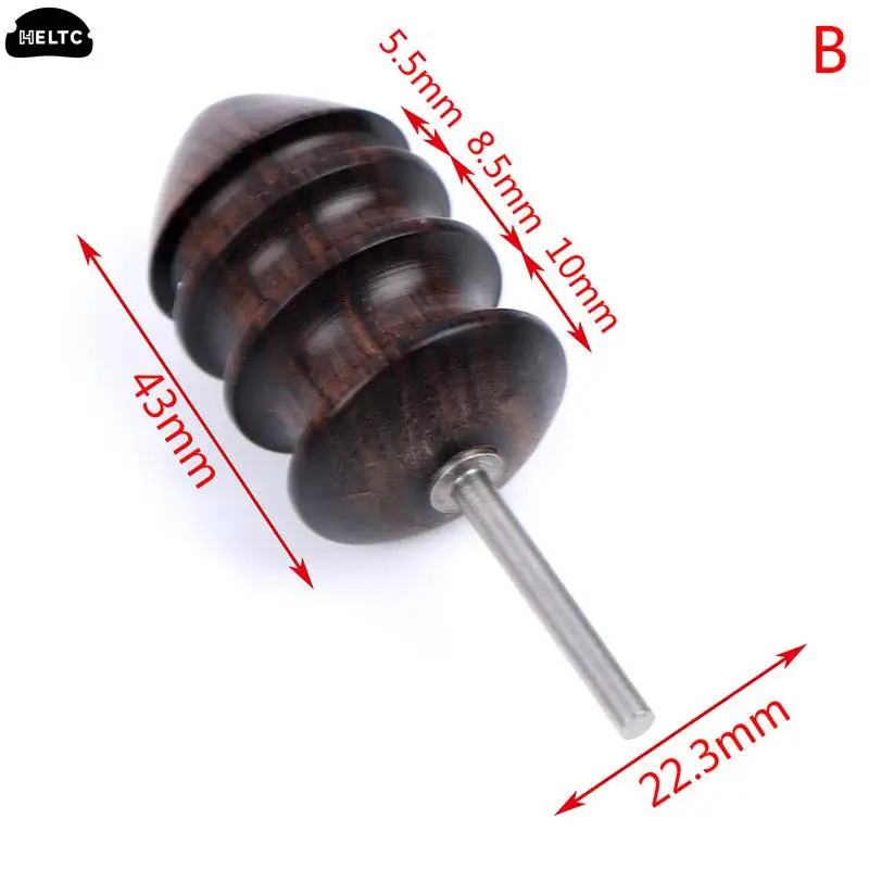1pcs Leather Edge Polishing Slicker Flat/Pointed Head Sandalwood Leathers DIY Tool Sanders Grinding Head Burnisher Craft Polish