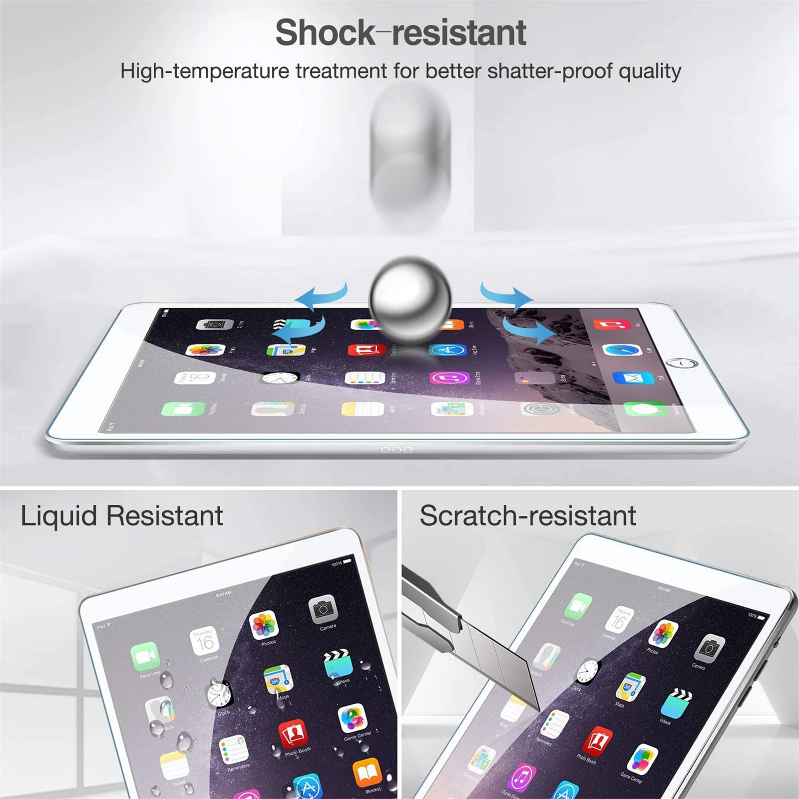 Tempered Glass for iPad Mini 1/ Mini 2/Mini 3 (A1432 A1454 A1455 A1489 A1490 A1491 A1599 A1600) Screen Protector Protective Film 5