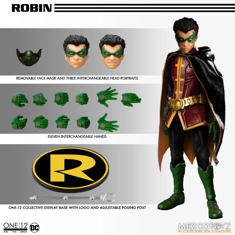 Originale Mezco One:12 Modello Di Collezione Regalo Di Giocattoli D'Arte Di Personaggi Cinematografici Di Batman Robin Damian Wayne