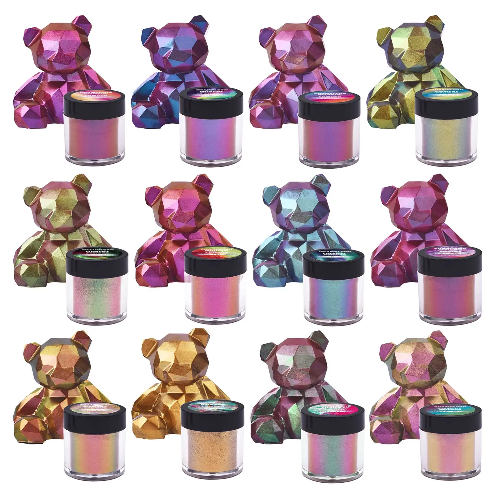 5g/Bottle Chameleon Powder Aurora Color Pigment DIY Epoxy Resin Mold Dye Nail Art Glitter Dust Manicure DIY Mica Powder Pigments