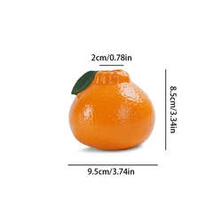 Orange Fruit - Shaped Decorative Tabletop Vase (1pc)
