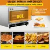 Commercial Convection Oven, 66L/60Qt, Half-Size Conventional Oven Countertop, 1800W 4-Tier Toaster w/Front Glass Door, w/Trays 3