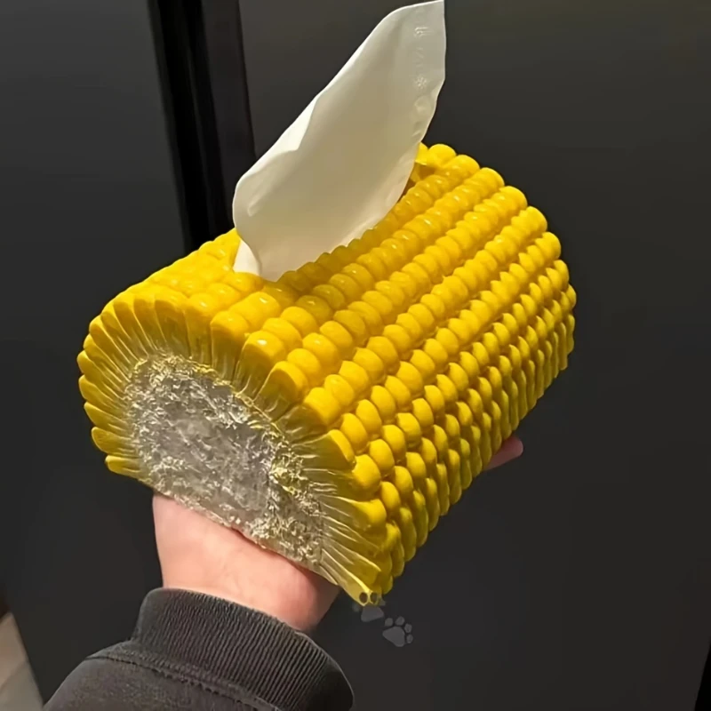 1pc Unique Corn-Shaped Tissue Box Holder-Creative Decor for Living Room & Dining Table, Durable Plastic