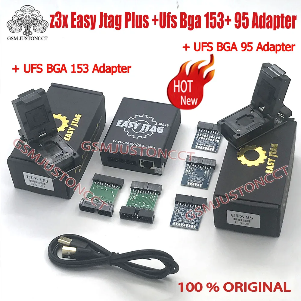 

2024 Original New Z3x - Easy Jtag Plus Box With Easyjtag UFS 95 Sockets Adapter +Easyjtag UFS 153 Sockets Adapter