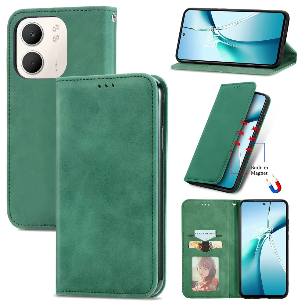 Luxury Magnetic Wallet Case - Smooth Book  with Elegant Design