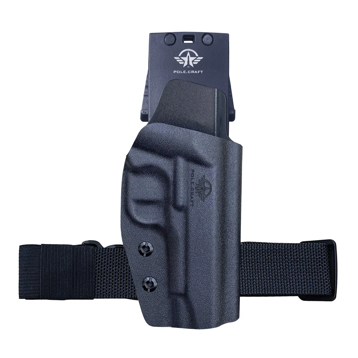 1911 Holster Kydex for Colt Commander 1911 .45 / 9mm / 4.25" PT1911 Outside Waistband Carry 1.5-2 Inch Belt Clip with Leggings