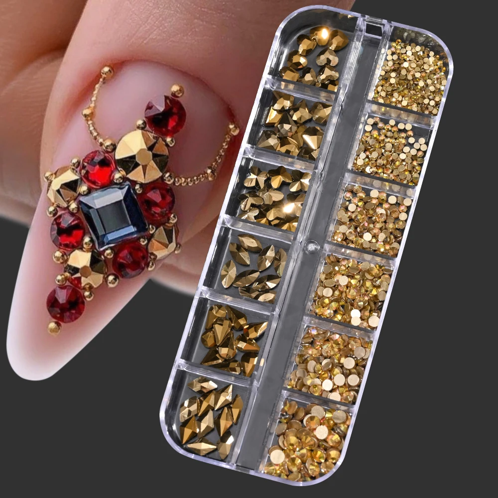 Sparkling Crystal Nail Art Rhinestones Kit with Tools