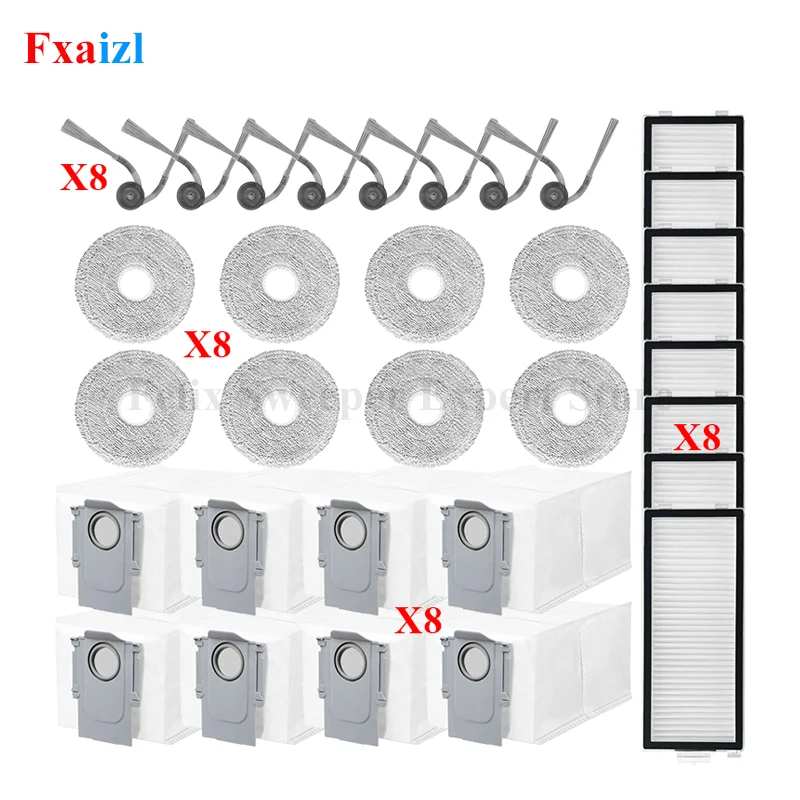 For Roborock Saros Z70 Robot Vacuum Cleaner Replacement Spare Parts Main Side Brush Hepa  Filter Mop Cloth Dust Bag Accessories