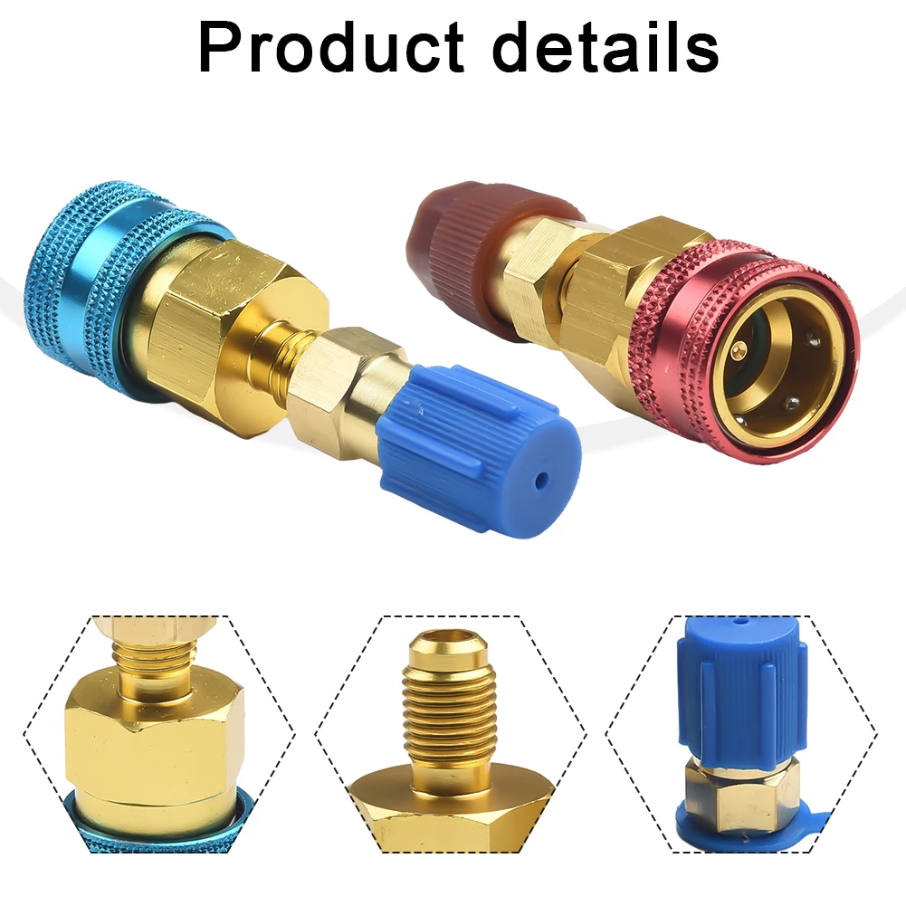 

High Quality Quick Coupler Connector Adapters High/Low Easy Installation Manifold AC Gauge R1234YF Accessories