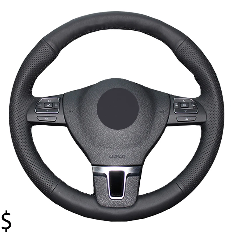 Coprivolante per auto per VW Gol Tiguan Passat B7 Passat CC Touran Jetta Mk6 Magotan Sagitar Volante In Pelle Microfibra