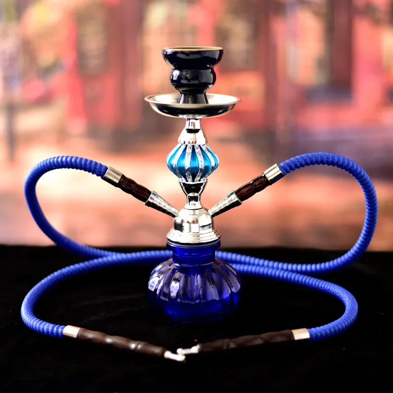 Double Hoses Hookah Shisha Pipe Set Nargile Chicha Sheesha Chicha Narguile Completo Bowl Charcoal Tong Glass Hookah Smoking Pipe hookah accessories hookah holder hookah pipes hookah set hookah mouthpieces
