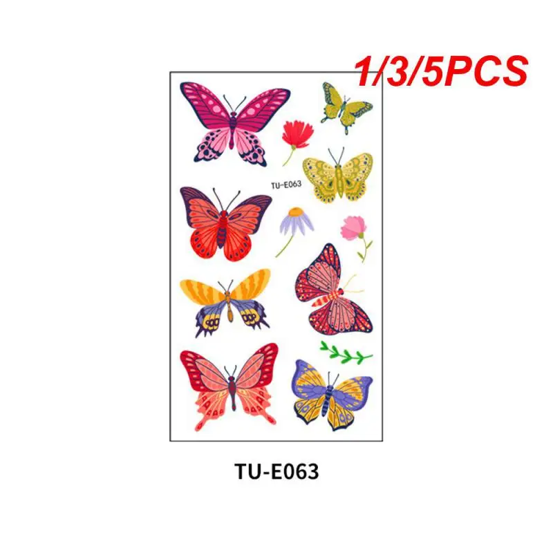 

Временные татуировки С Рисунком бабочки для детей, милые водонепроницаемые наклейки для тела, украшения, искусственная татуировка, декор для мальчиков, 1/3/5 шт.