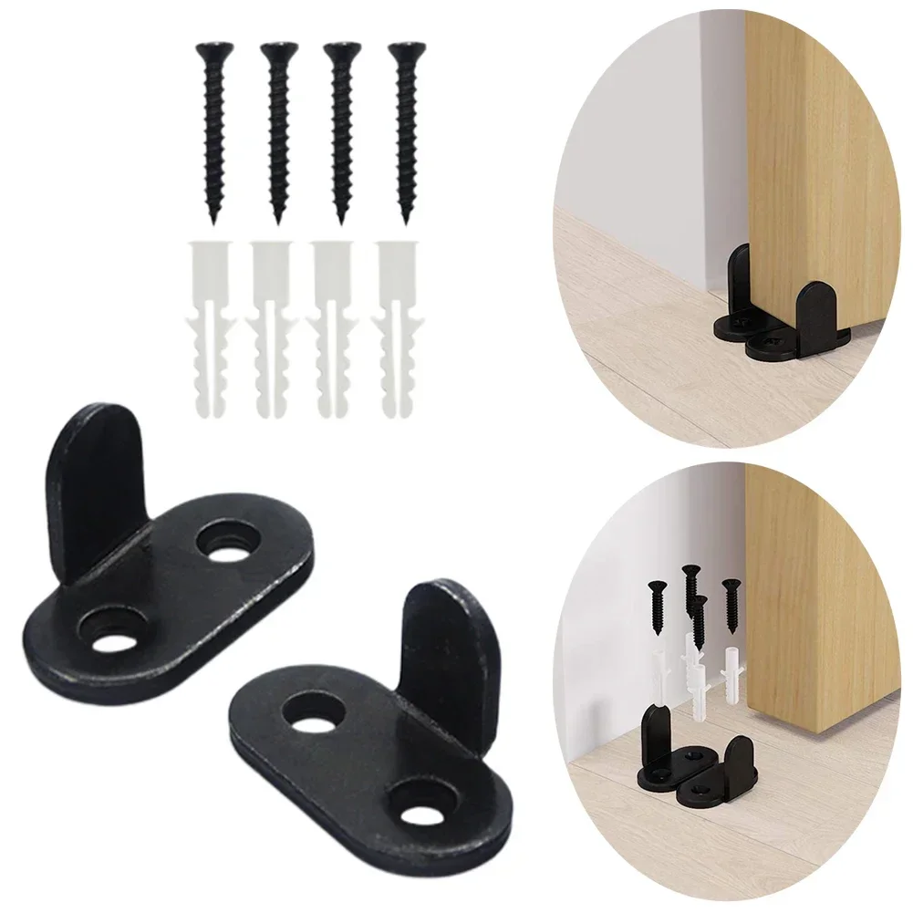 Description Picture 2 of item2pcs Heavy Duty Sliding Barn Door Floor Guide Adjustable Roller Swing Stopper For Bottom Of Sliding Door Hardware Accessories