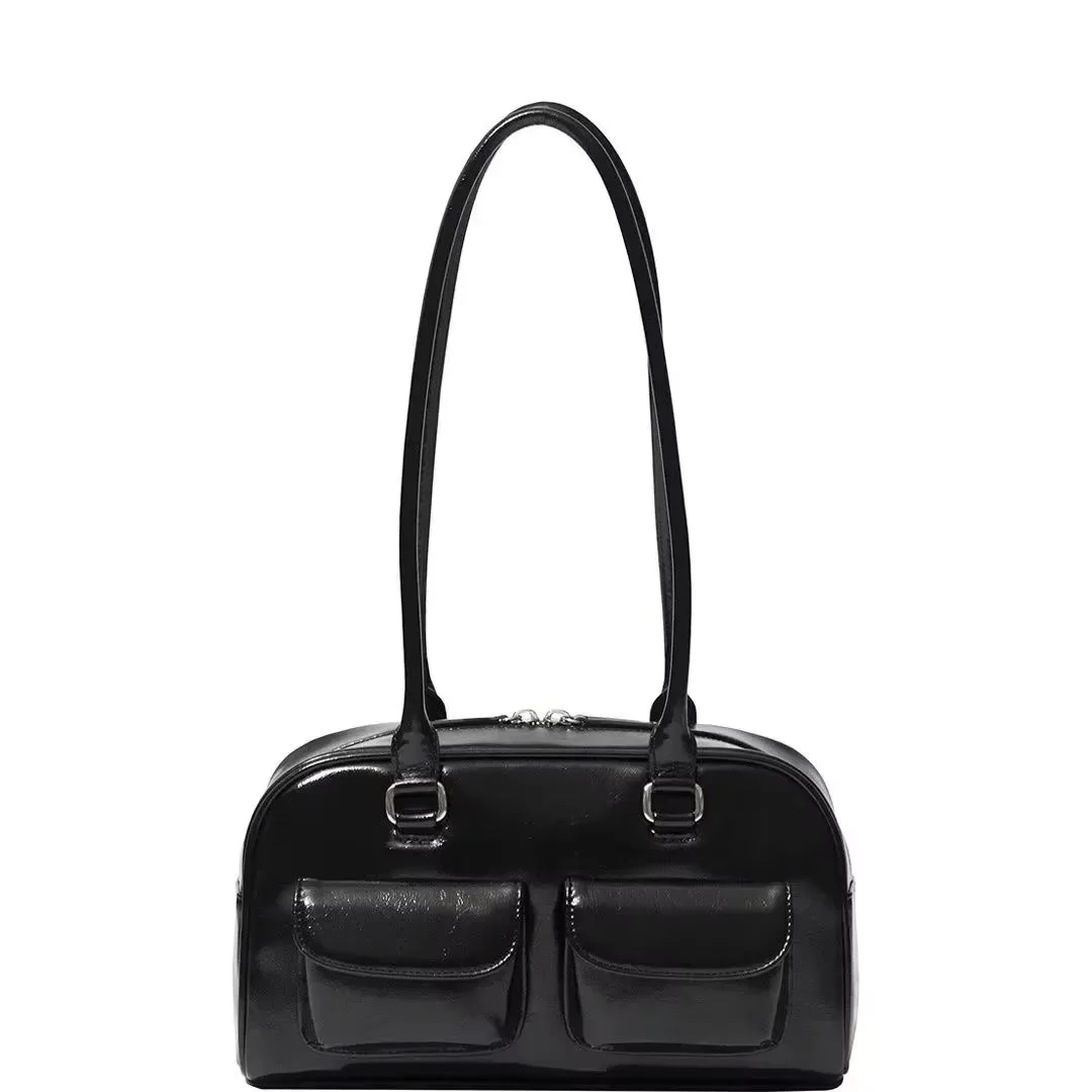 Korean Xu Yunzhen Sane Style oil Bowling Bag OlL Boston Tote