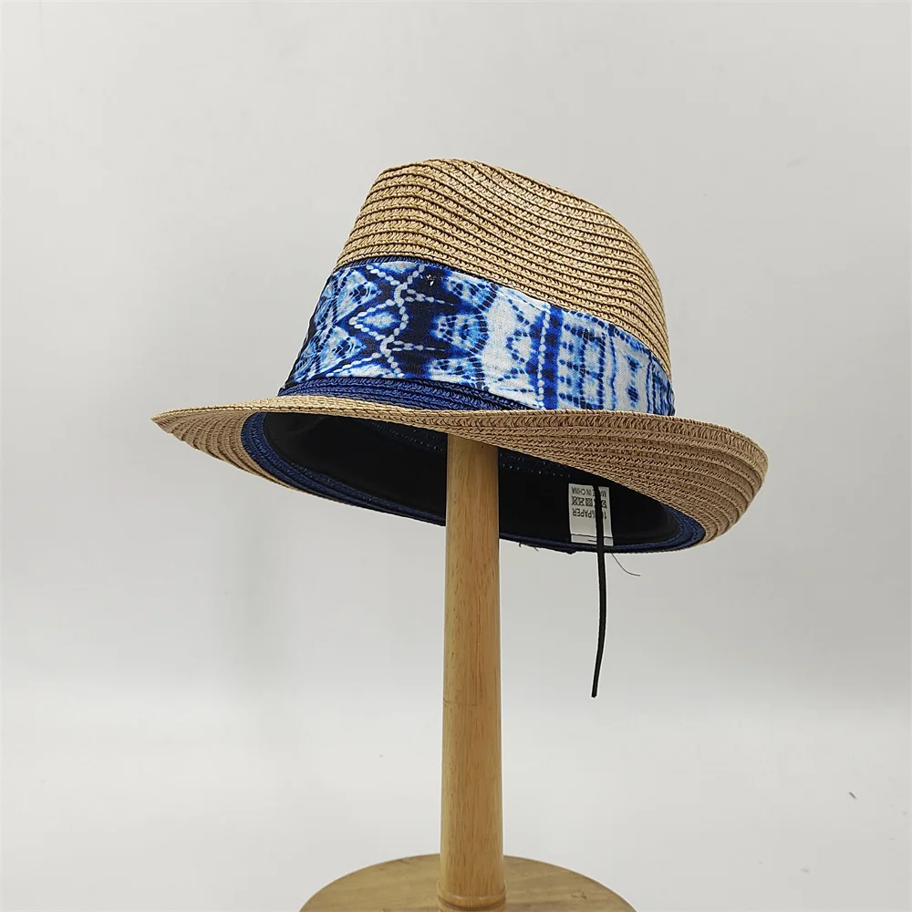 Kleiner Zylinder, gekräuselt, für Herren und Damen, Strohhut, Pork Pie-Hut, 2024, neuer Sonnenhut, Sommer-Strandhut, Gentleman-Hut, Schleifenzubehör – Detail 28