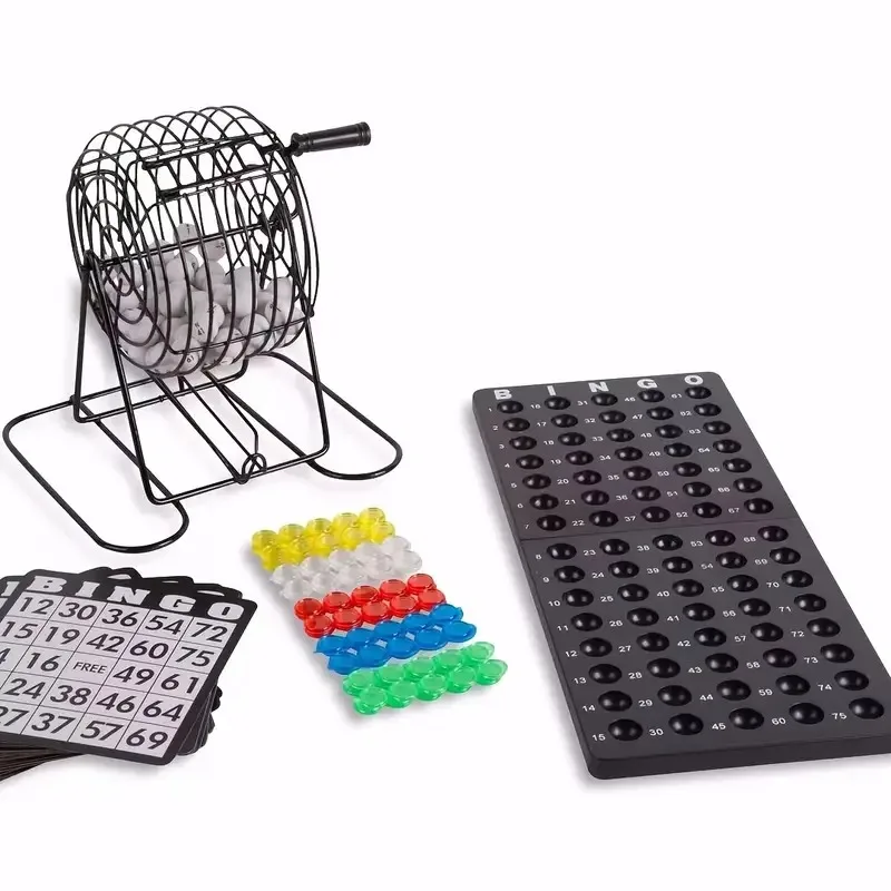 1pc Bingo Lottery Machine Carousel Game Machine Manual Lottery Party Entertainment Bingo Game Cage Set