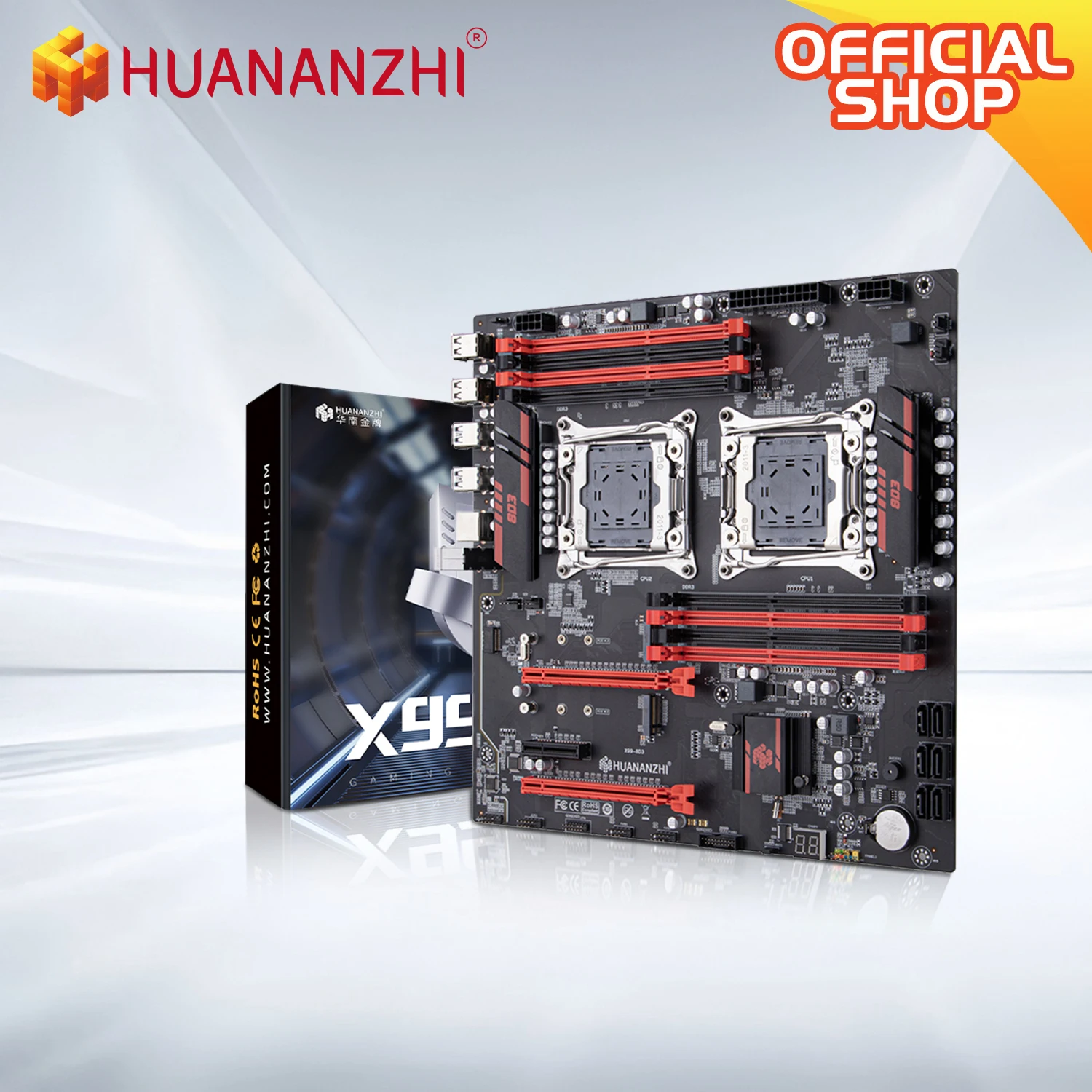 HUANANZHI X99 8D3 LGA 2011-3 XEON Motherboard Dual CPU support LGA