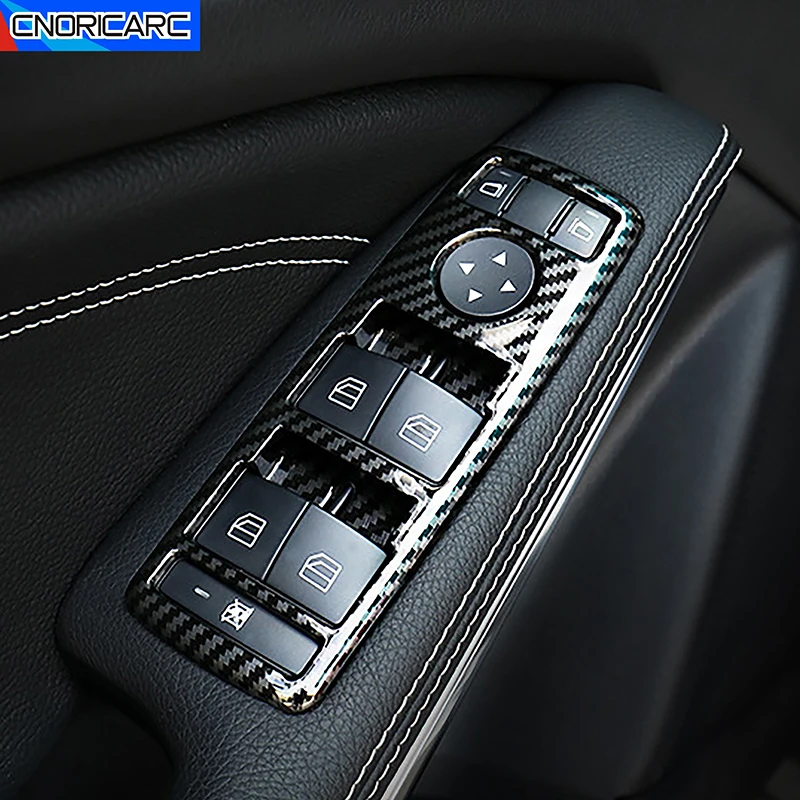 Car Window Glass Lifter Button Panel Frame Trim Per Mercedes Benz A B C E G Cla Cls Gle Gls Gla Glk Ml Class W176 Carbon Pattern