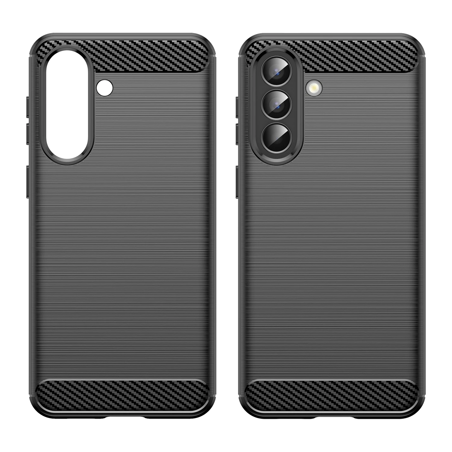 Premium Rubber Carbon Fiber Soft TPU Silicone Back Cover Phone Case