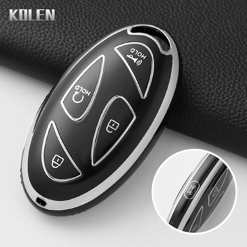 Fashion TPU Car Remote Key Case Cover with Keychain Fob Accessories