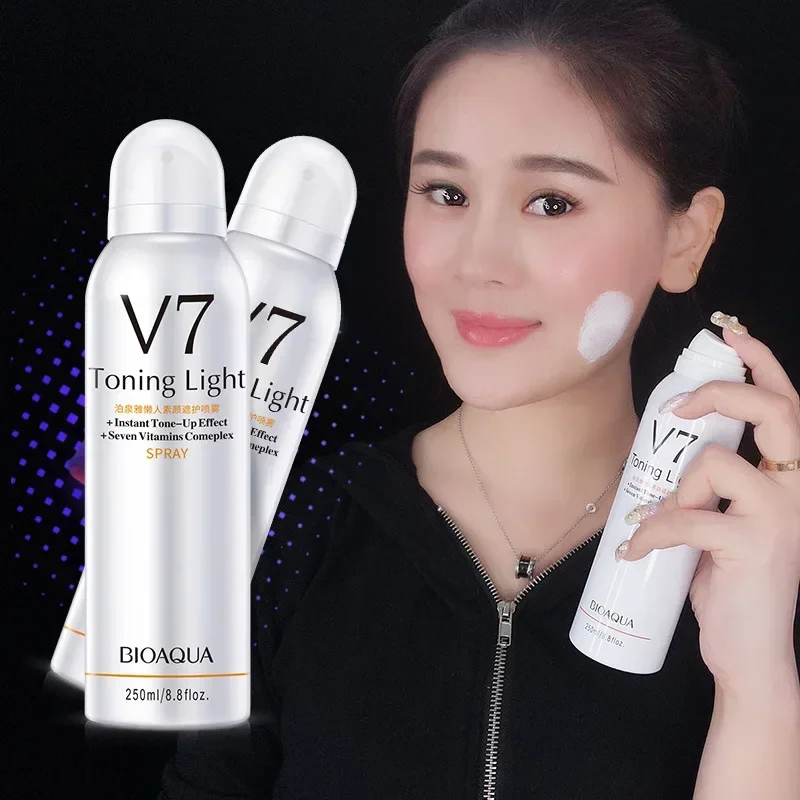 200ML Whitening Concealer Sunscreen Isolation Spray Waterproof V7 Hydration Moisturizing Contains 7 Skin Care Vitamins Complex facial sunscreen cream