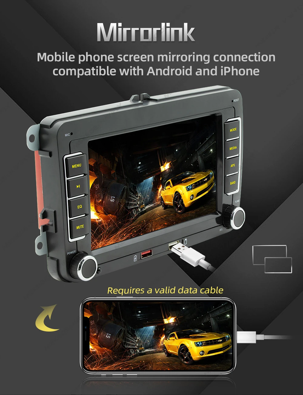 For Volkswagen VW Passat b6 b7 golf 5 6 Polo Jetta Skoda 7inch Car Radio Autoradio Multimedia Player For Carplay Android Auto BT