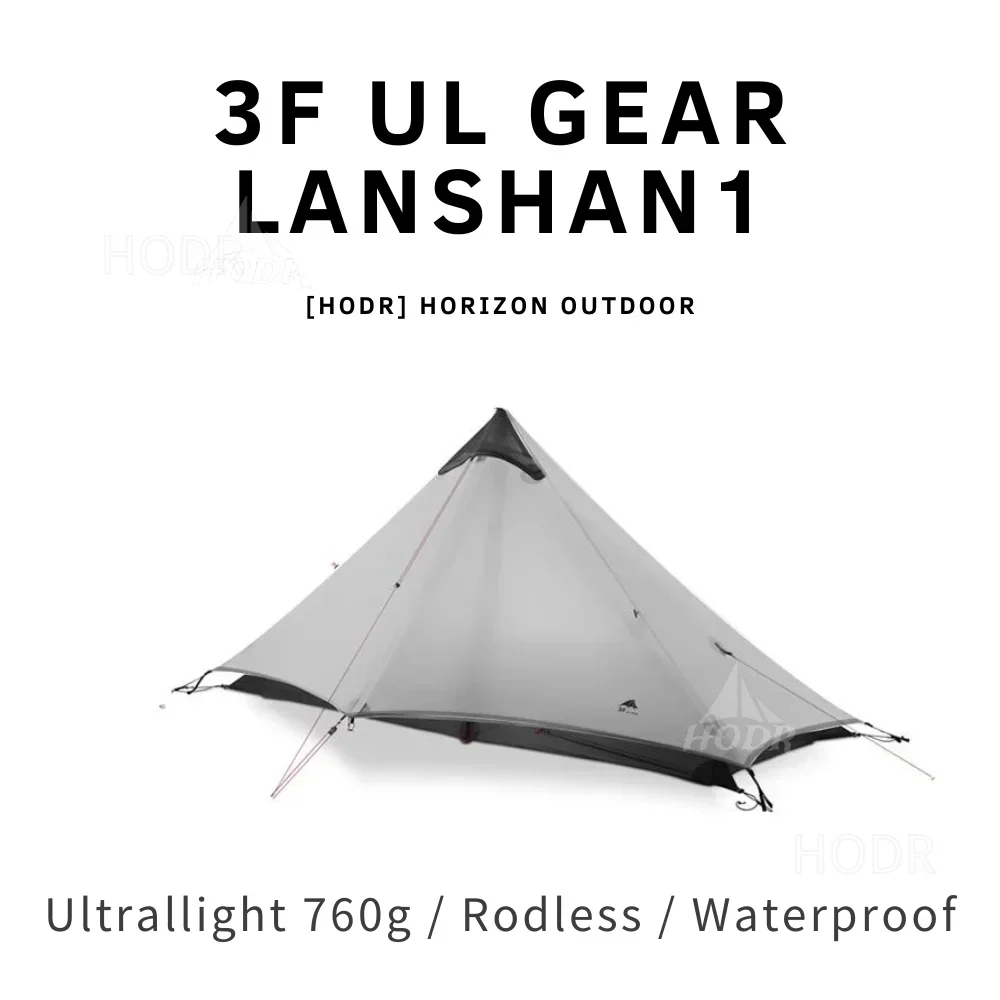 Tent for Outdoor Camping Hiking Ultralight Solo 3F UL GEAR Lanshan1 3/4 Season Tipi Tent Rodless camping tent,portable tent,survival tent