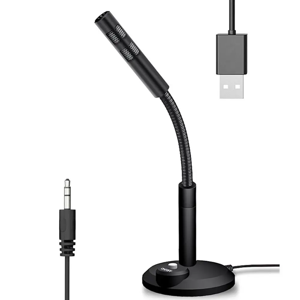 Supporto per microfono da studio da 3,5 mm Supporto per microfono vocale Microfono da tavolo USB Mini computer portatile per PC - Image 3