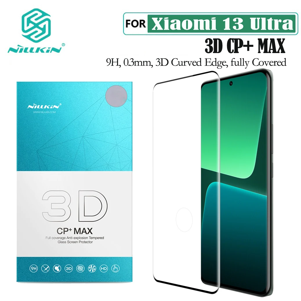 

For Xiaomi Mi 13 Ultra Tempered Glass Nillkin 3D CP+Max Anti-Explosion Full Coverage Film Screen Protector For Xiaomi 13 Ultra