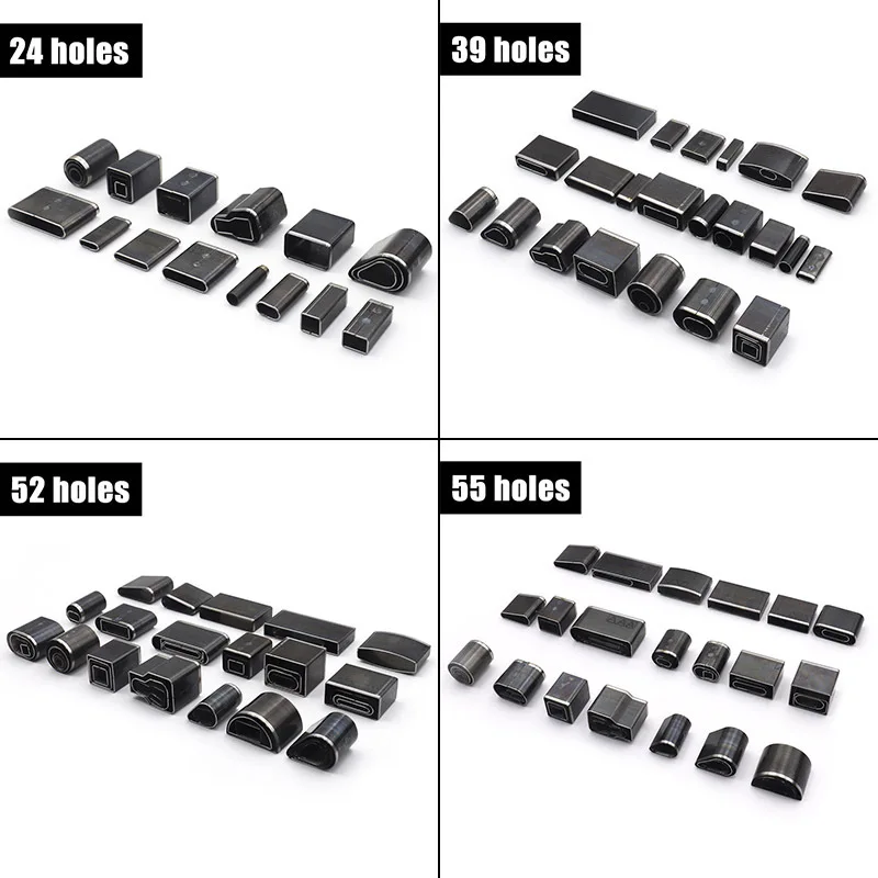 24/39/52/55Pcs Shaped Style Hole Hollow Punch Cutter Set Punching Tool for Leather Belt Phone Holster Leather Craft DIY Tool