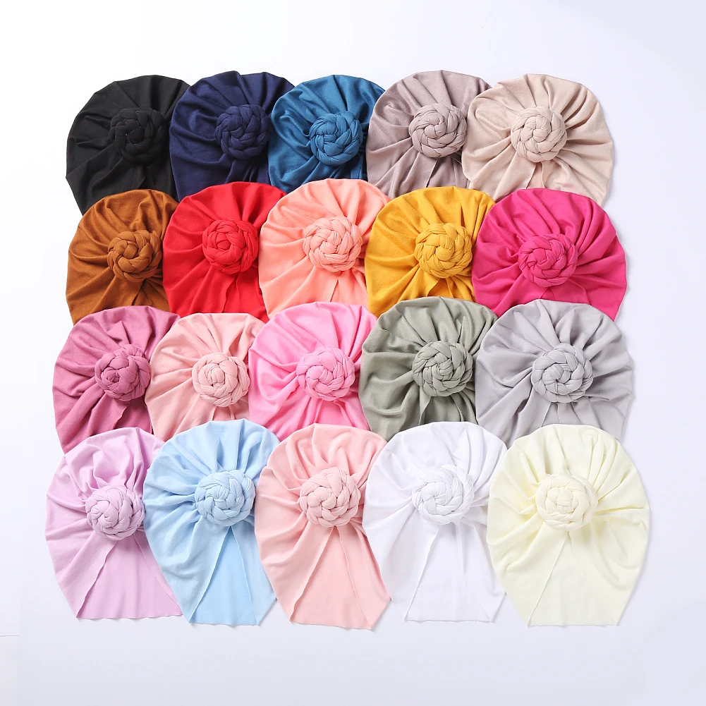 20pcs-lot-solid-newborn-turban-headwraps-elastic-cotton-soft-baby-boy-girl-winter-hat-infant-children's-autumn-beanies-headwear