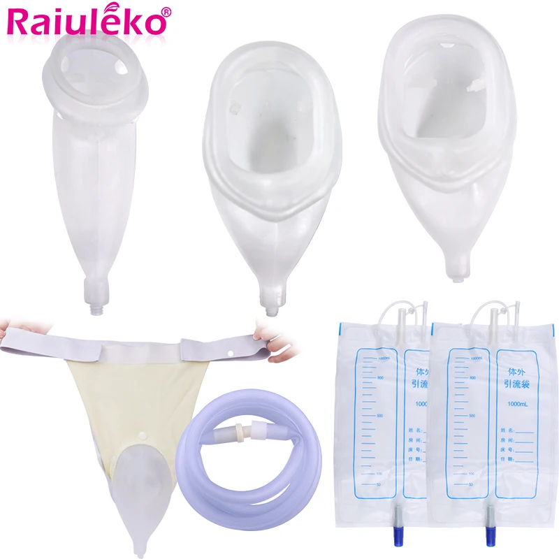 HospitalDedicatedIncontinenceUrinalAdultsSilicone1000MLUrineBagMenWomenElderly