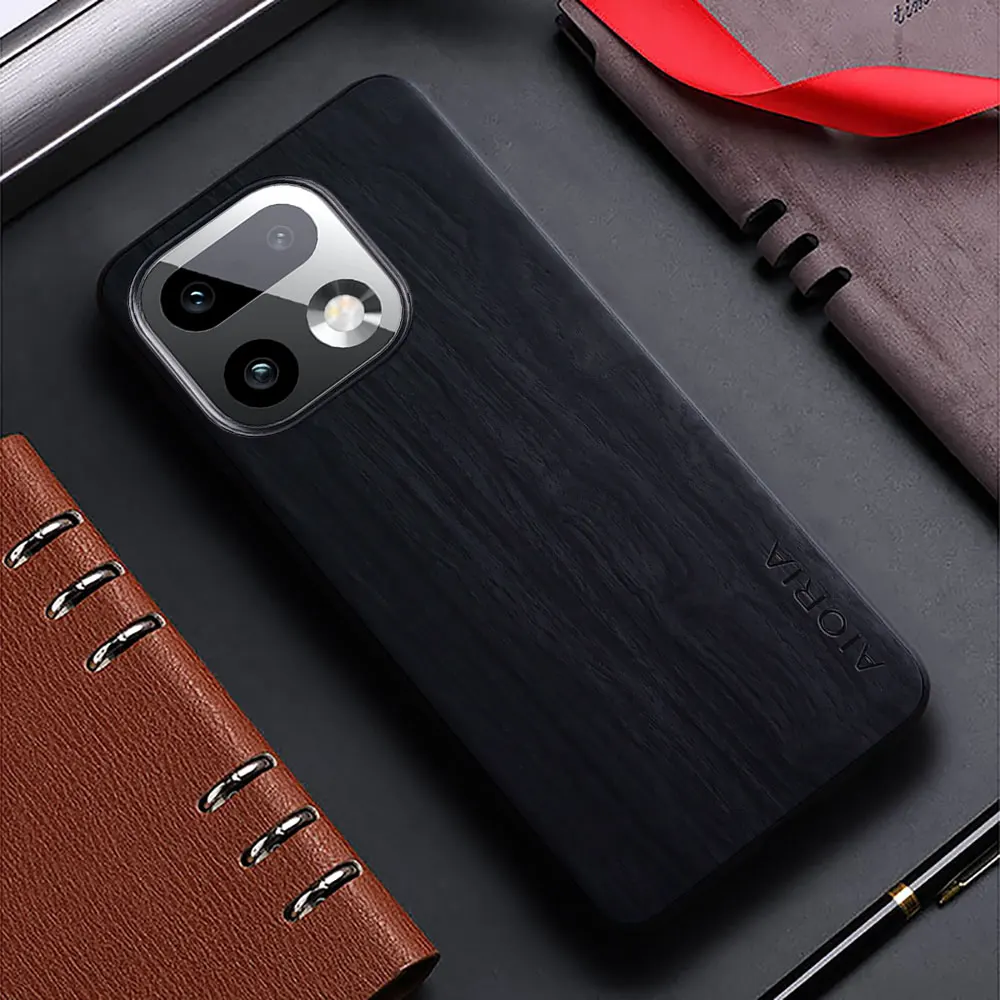 Bamboo Wood Pattern PU Leather Back Cover Case