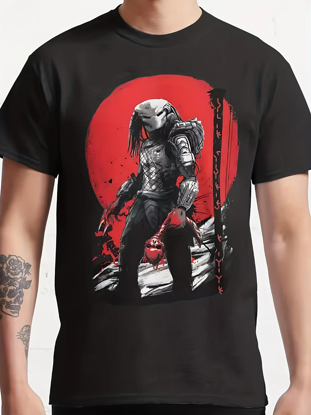 Men's Predator Vs Alien Battle T-Shirt 50% Cotton Iconic Sci-Fi Print ...