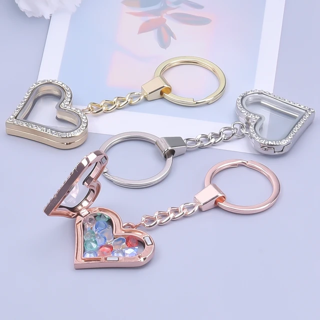 2pcs Couple Sun & Moon Pattern Magnetic Heart Charm Fashion Keychain For  Key Decoration