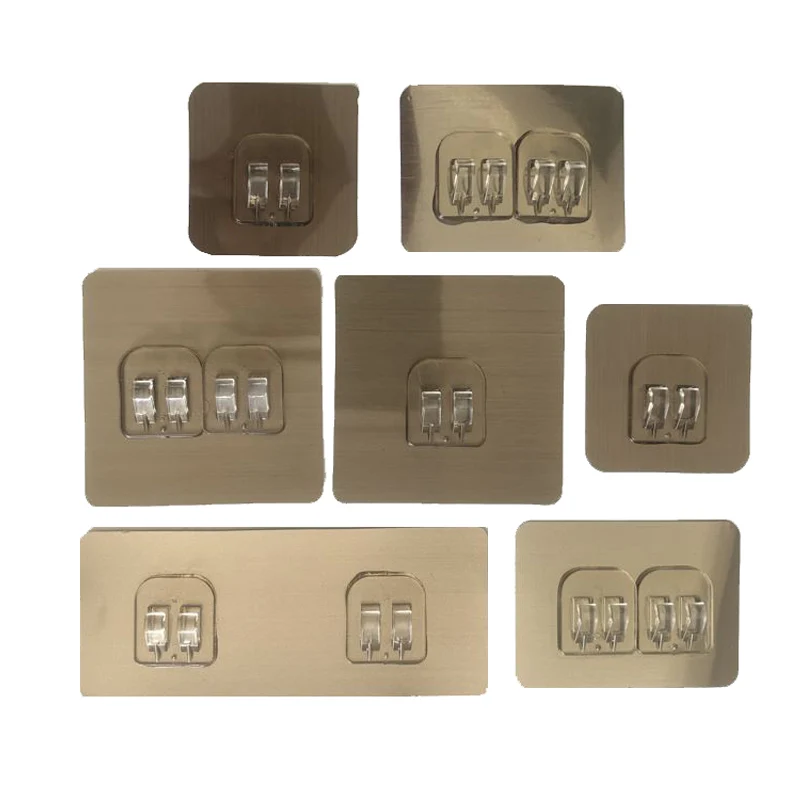 

4pcs Adhesive Wall Hook Transparent Door Wall Hanger Strong Hooks Bathroom Shelf Sticker Adhesive Hooks for Kitchen Organizer