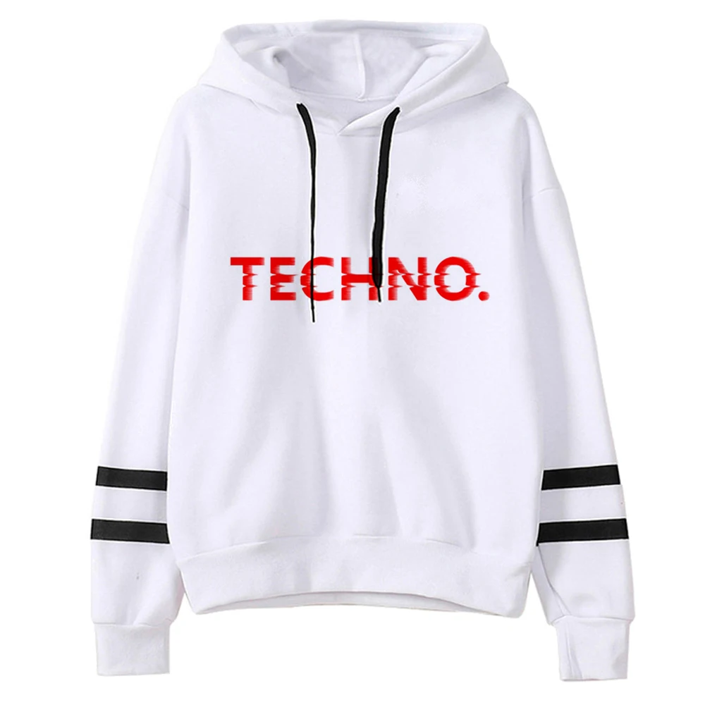 

Techno hoodies women vintage Korean style y2k aesthetic 2023 clothes women harajuku sweater