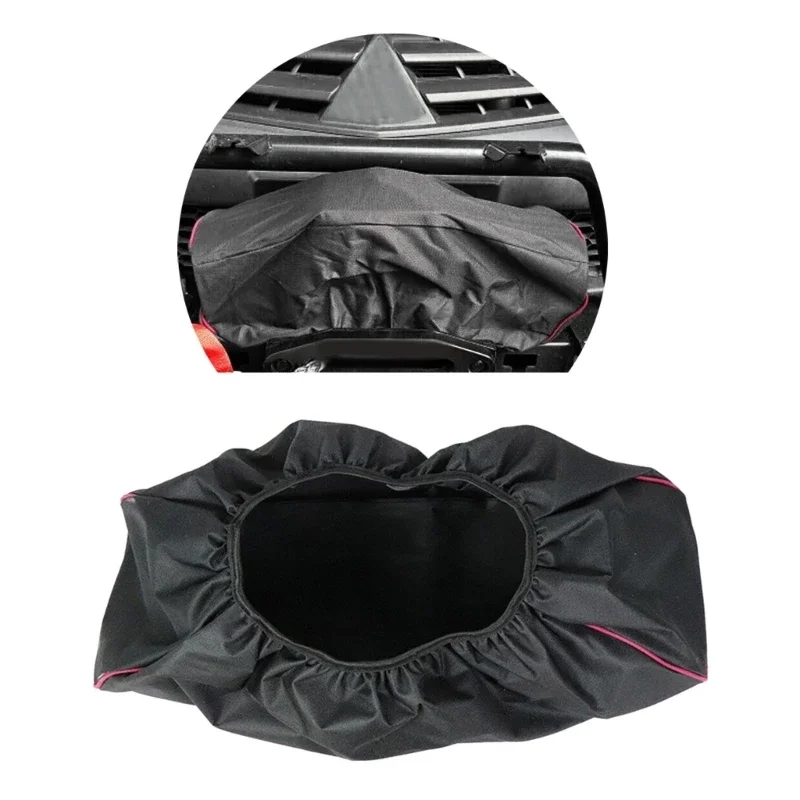 

Winch Cover 600D Oxford Fabric Waterproof Winch Dust Covers Heavy Duty Universal Capstan Protective Cover 22x9x7'' Black