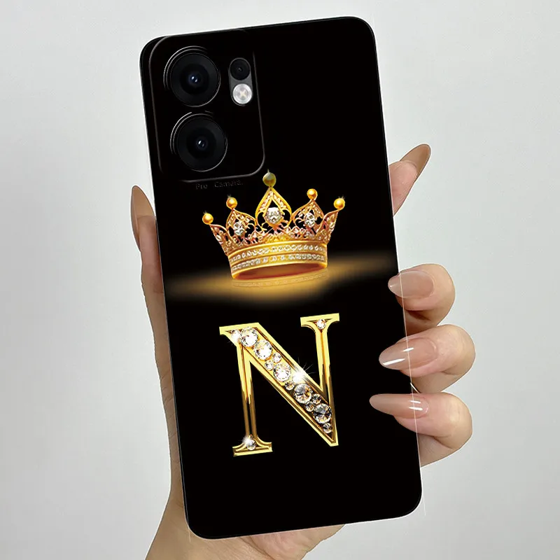 Crown Letter Painted Soft Silicone Phone Case - Enhanced Back Cover with Bumper Protection