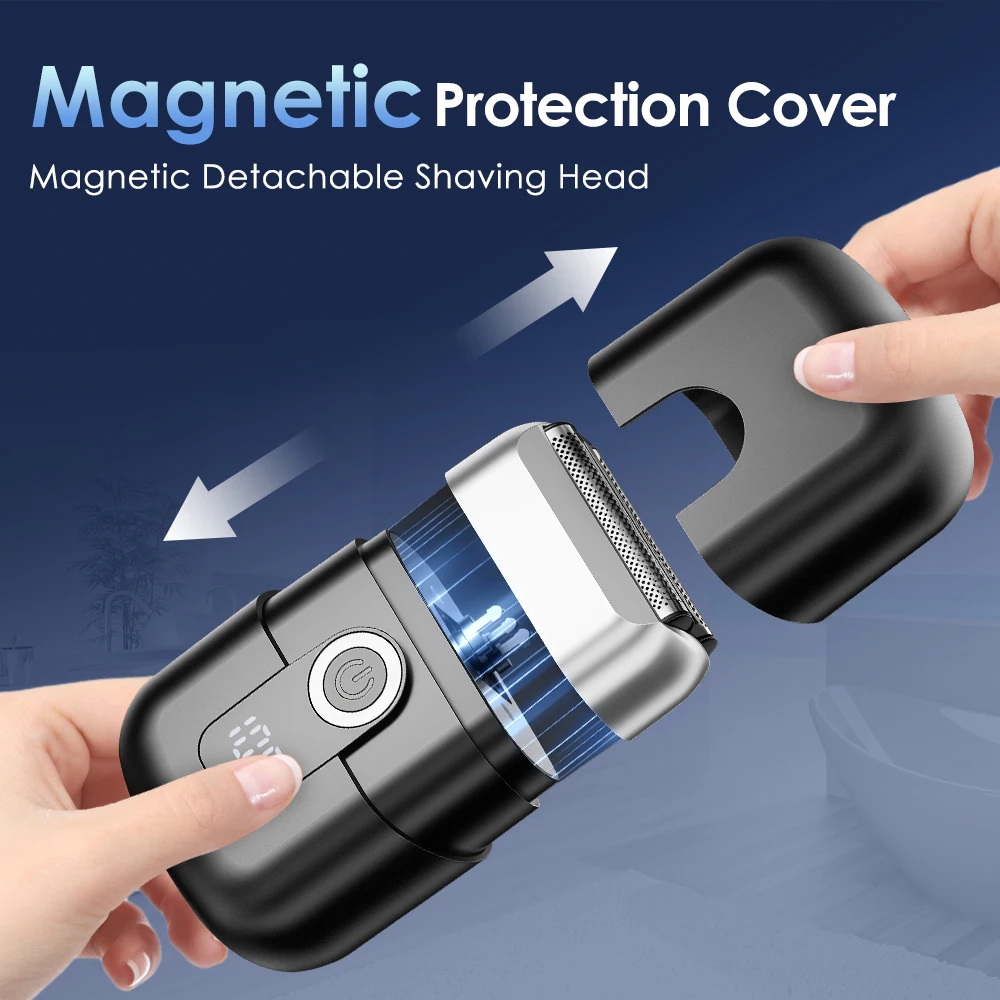 Mini Electric Reciprocating Beard Shaver,Fast Charging Portable Car Men Razor,We