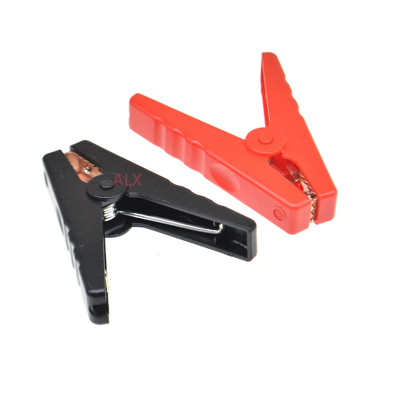 Alligator Clips Test Clip Alligator Clip Adapter 100A Electrical Battery Insulated Clip Connector Plastic Handle For Electric Project