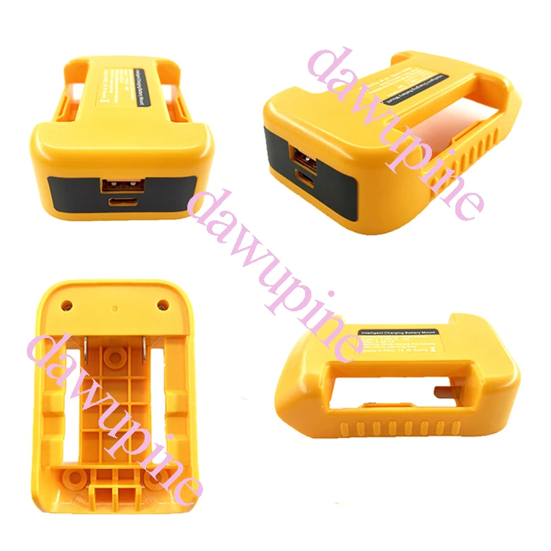 USB Type C Power Adapter Bank for DeWalt 18V for XL 20V Lithium Battery Case Laptop Mobile Phone Charging Converter Belt buckle power adapter silicone case