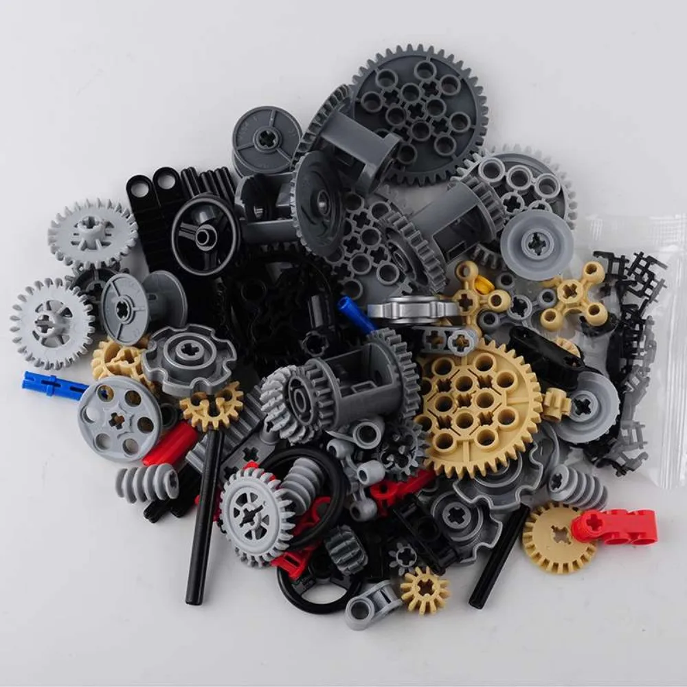 Technology Small Particle Building Block Parts 116pcs 9686 Accessories EV3 Bulk Gear Shaft Pin Small Crawler Mixed Parts puzzle building block toy technical bricks