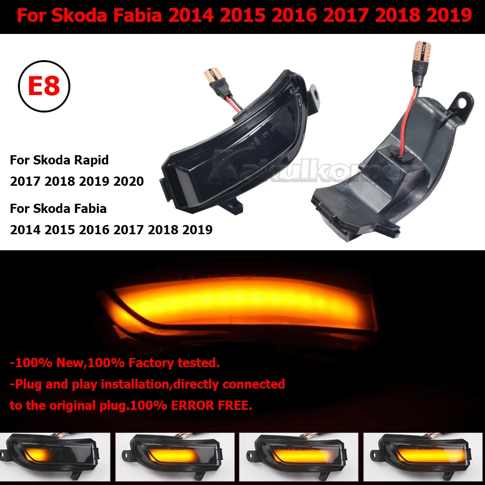 Skoda Fabia �� ���̵� �� �̷� ǥ�ñ� ���� ���� ���õ� LED ����Ʈ 2014 2015 2016 2017 2018 2019 Rapid 2017-2020