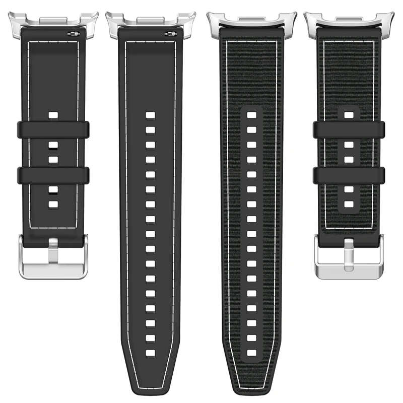 Silicone Nylon Composite Woven Watch Strap