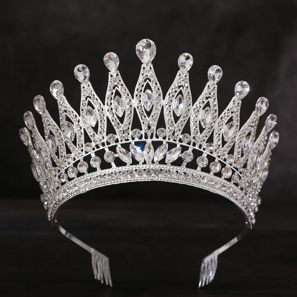 Diademe Mariage Diadème De Mariage En Cristal Pour Fête D' Anniversaire,  Concours De Beauté, Accessoires Pour Cheveux (argent/couronne Unique  Couronne Evjf, image size:1000x1000
