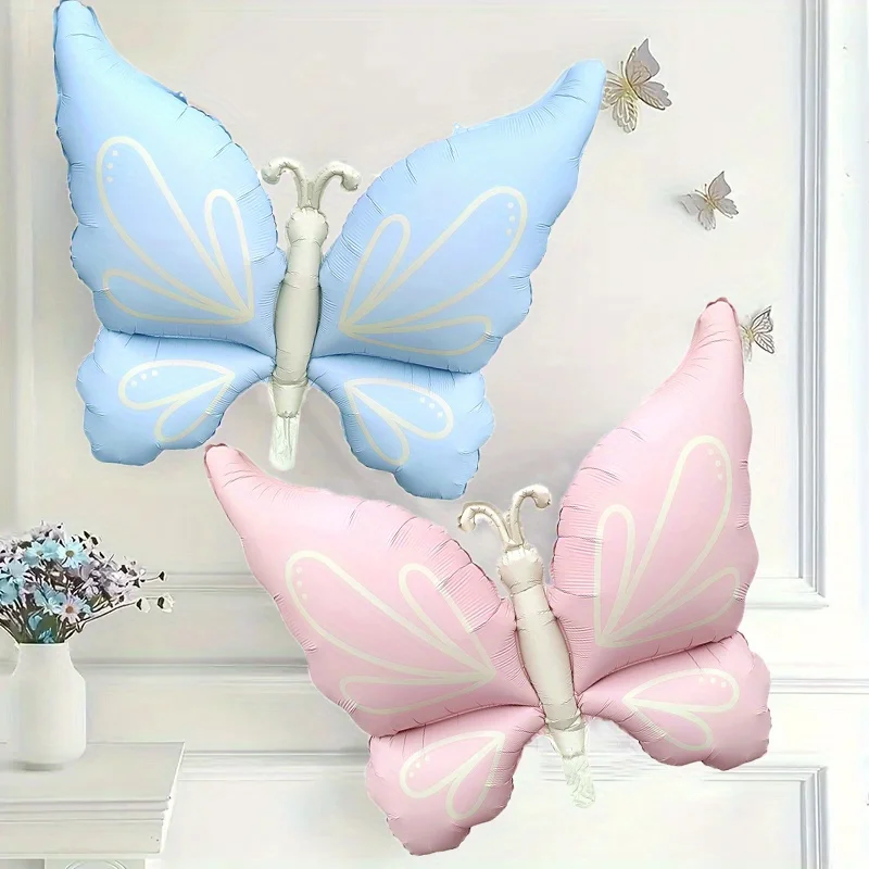 Butterfly Themed Pink, White, and Purple Party Balloon