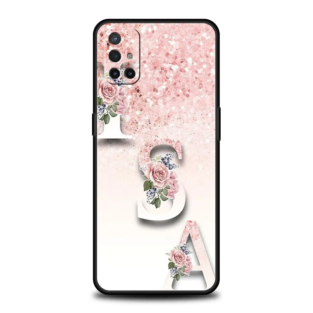 Pink Shiny Phone Case with Cover Letter Design